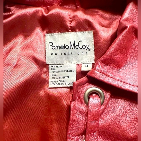 Sissy Princess Pamela McCoy Genuine leather Metallic Pearlescent blazer medium - Picture 4 of 5